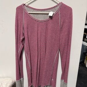 Lululemon Striped Pink and Gray Women's Top